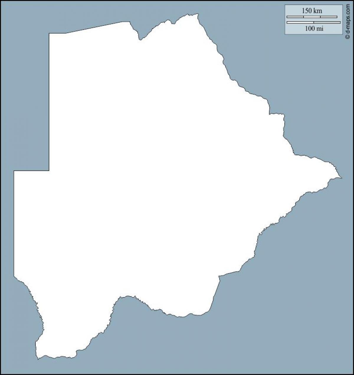 mapa de Botswana esquema del mapa