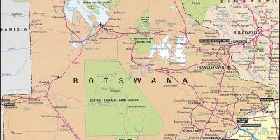 Mapa de carreteras de Botswana